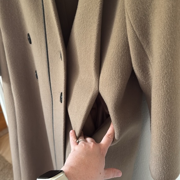 Cedarhurst Classics Wear in Good Health Taupe Tan Wool Coat - Picture 11 of 16